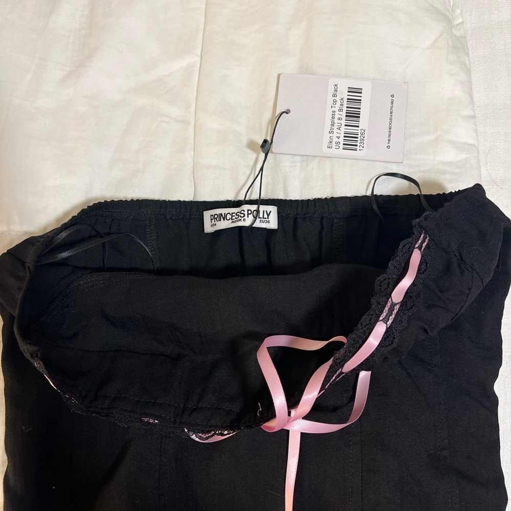 Women’s black tube top